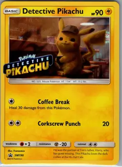 Detective Pikachu (Stamped) SM190 Holo SM Promos - Pokemon Card - NM - Image 1