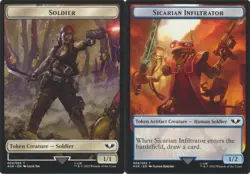 MTG Universes Beyond: Warhammer 40,000 - Soldier & Sicarian Infiltrator [Token] - Image 1