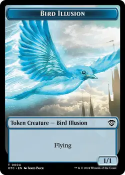 MTG Outlaws of Thunder Junction - Dragon Elemental & Bird Illusion [Token] - Image 2