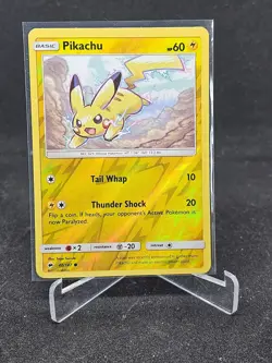 Pokemon Card Pikachu 40/147 Burning Shadows Common Reverse Holo - Image 1