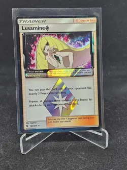 Pokemon Card Lusamine Prism Star 182/214 Lost Thunder Holo Rare - Image 1