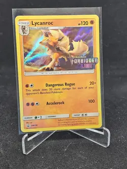 Pokemon Card Lycanroc SM118 Forbidden Light Promo Prerelease - Image 1