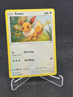 Pokemon Card Eevee SWSH095 - Black Star Promo Reverse Holo - Image 1