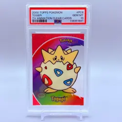 Togepi PSA 10 2000 Topps Pokemon TV Animation Clear Card #PC8 Vintage - Image 1