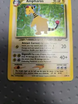 SWIRL SEE PICTURES Ampharos Pokemon TCG Neo Revelation 1/64 Unlimited Holo - Image 3