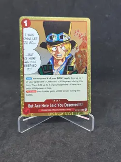 But Ace Here Said You Deserved it OP13-019 R ONE PIECE Card Carrying On His Will - Image 1