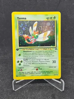 Pokemon Card Yanma 17/75 Neo Discovery Holo Rare 1st edition - Image 1