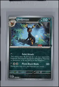 Pokemon Card Umbreon (130/197) Uncommon Obsidian Flames EB Games Exclusive - Image 1