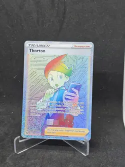 Pokemon Card Thorton (210/196) Lost Origin Rainbow Rare Foil/Holo - Image 1