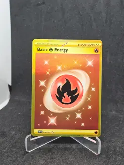 Pokemon Card Basic Fire Energy (230/197) Obsidian Flames Hyper Rare Foil/Holo - Image 1