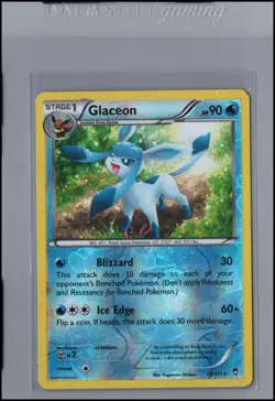 Pokemon Card Glaceon (19/111) Rare Furious Fists Reverse Holo - Image 1