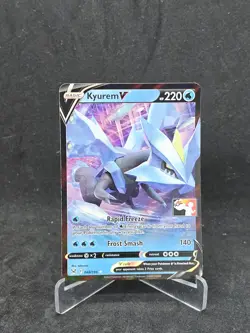 Pokemon Card Kyurem V (048/196) Lost Origin Holo Rare V Play! Promo Stamped - Image 1