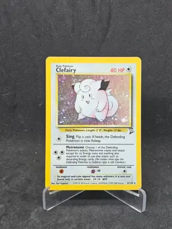 Pokemon Card Clefairy (6/130) Base Set 2 Rare Holo Foil/Holo - Image 1