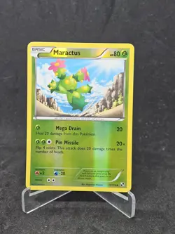 Pokemon Card Maractus (11/114) Black and White Uncommon Reverse Holo - Image 1