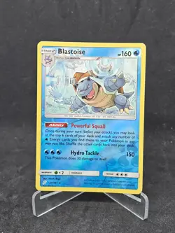 Pokemon Card Blastoise (25/181) Team Up Rare Reverse Holo - Image 1