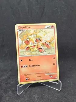Pokemon Card Growlithe (65/123) HeartGold and SoulSilver Common Non-Foil - Image 1