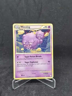 Pokemon Card Weezing (34/123) HeartGold and SoulSilver Rare Non-Foil - Image 1