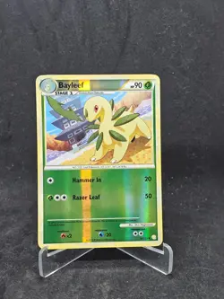 Pokemon Card Bayleef (35/123) HeartGold and SoulSilver Uncommon Non-Foil - Image 1