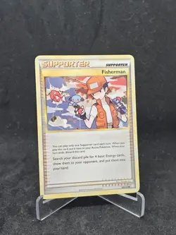 Pokemon Card Fisherman (92/123) HeartGold and SoulSilver Uncommon Non-Foil - Image 1