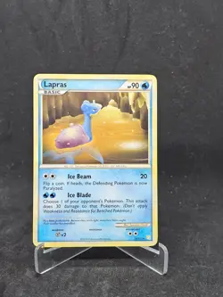 Pokemon Card Lapras (24/123) HeartGold and SoulSilver Rare Non-Foil - Image 1