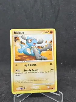 Pokemon Card Riolu (91/127) Platinum Common Non-Foil - Image 1