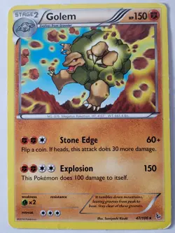 Golem 47/106 HP - B1G1F - RARE XY Flashfire Pokemon Card - Sumiyoshi Kizuki Art - Image 1
