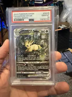 Pokemon 2023 Leafeon VSTAR GG35 Full Art Crown Zenith GEM MINT PSA 10 - Image 1