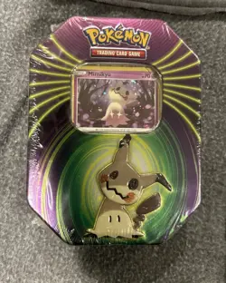 Pokemon TCG Tin mimikyu 3 Booster Packs Foil Card Exclusive Rare New Sealed - Image 1