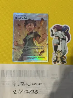 Pokemon TCG Brock's Grit Full Art Team Up 172/181 Ultra Rare - Image 1