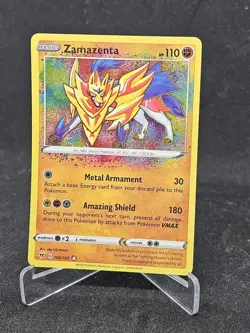 Pokemon Card Zamazenta 102/185 Vivid Voltage Amazing Rare Holo - Image 1