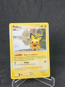 Pokemon Card Pichu 93/123 Diamond & Pearl-Mysterious Treasures Common - Image 1
