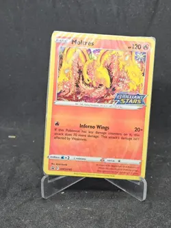 Pokemon Card Moltres SWSH185 Brilliant Stars Stamped Black Star Promo Sealed - Image 1