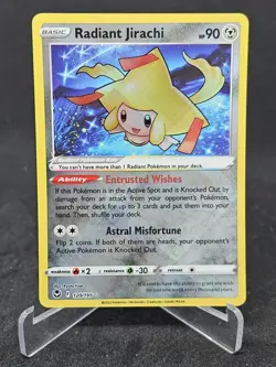 Pokemon Card Radiant Jirachi 120/195 Silver Tempest Holo Rare - Image 1