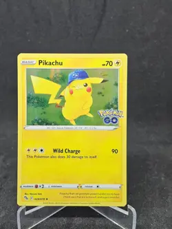 Pokemon Card Pikachu 028/078 Pokemon GO Stamped Holo Rare - Image 1