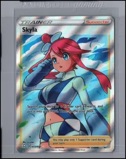 Pokemon Card Skyla (072/072) Ultra Rare Shining Fates - Image 1