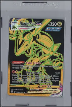Pokemon Card Rayquaza VMAX (TG29/TG30) Trainer Gallery Secret Rare Silver Tempes - Image 1