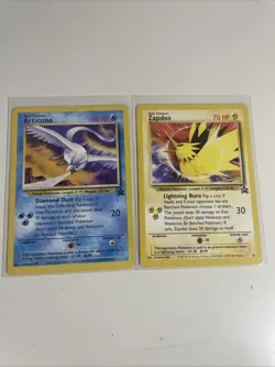 Articuno and Zapdos WoTC Promos Pokemon Card 1999 Damaged - Image 1