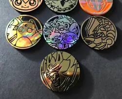 10 X Pokemon Coins Coin Tokens Shiny Pikachu Alolan Raichu Groudon Victini - Image 2