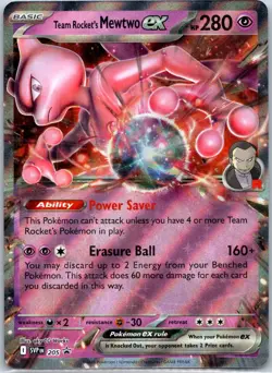 Team Rocket's Mewtwo ex Promo SV: Scarlet & Violet Promo Cards 205 NM - Image 1
