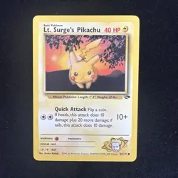 Lt. Surge's Pikachu Gym Challenge 84/132 Pokemon Card TCG (LP) - Image 1