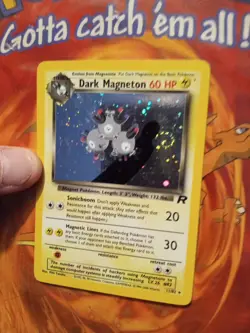 Pokemon Dark Magneton TCG Holo Rare Card 11/82 Unlimited LP/NM Swirl - Image 4