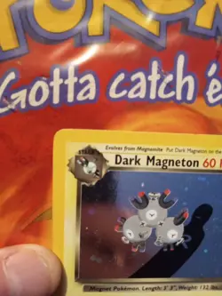 Pokemon Dark Magneton TCG Holo Rare Card 11/82 Unlimited LP/NM Swirl - Image 5