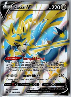 Zacian V (Shiny) - SWSH292 SWSH: Sword & Shield Promo Cards - Pokemon Card - NM - Image 1