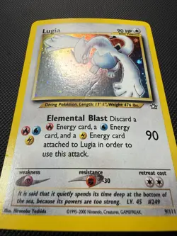 Lugia Unlimited Holo Rare 9/111 Neo Genesis Pokemon Card LP - Image 3