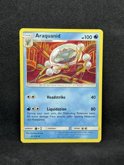 Araquanid 65/236 Non Holo Uncommon Sun & Moon Cosmic Eclipse Pokemon Card LP - Image 1