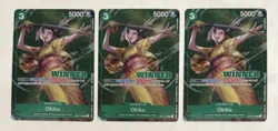 One Piece Okiku Winner (3x) Cards OP01-035 English Promo Tournament Pack Vol. 4 - Image 1