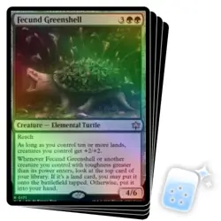 FOIL FECUND GREENSHELL X4 Bloomburrow BLB Magic MTG MINT CARD - Image 1