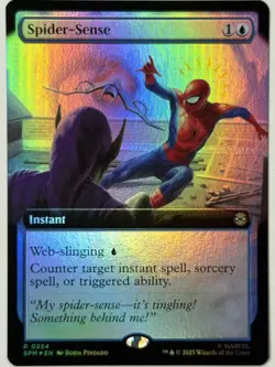 MTG Spider-Sense #0254 Foil Extended Art Rare Marvel’s Spider-Man (SPM) - Image 1