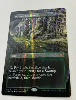 Verdant Catacombs (Borderless) (Dragonscale Foil) NM Foil Special Guests MTG - Image 2