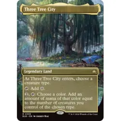 THREE TREE CITY (BORDERLESS) (338) Bloomburrow BLB Magic MTG MINT CARD - Image 1